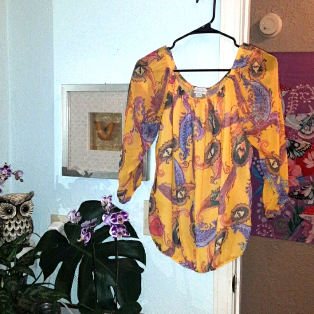 Sweet pea by Stacy Fratiwomens bohemian paisley blouse